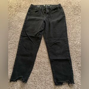 Super high rise black mom jeans size 5/27